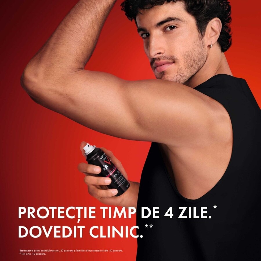 Spray antiperspirant Homme Clinical Control 96h, 125 ml, Vichy Spray antiperspirant Homme Clinical Control 96h, 125 ml, Vichy