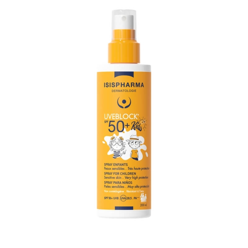 Spray pentru copii SPF 50+ Uveblock Kids, 200 ml, Isispharma Spray pentru copii SPF 50+ Uveblock Kids, 200 ml, Isispharma