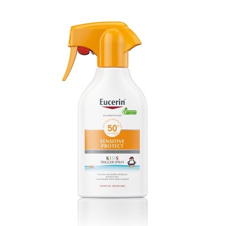 Spray de corp pentru copii SPF 50+ Sun Protection Sensitive Protect, 250 ml, Eucerin Spray de corp pentru copii SPF 50+ Sun Protection Sensitive Protect, 250 ml, Eucerin
