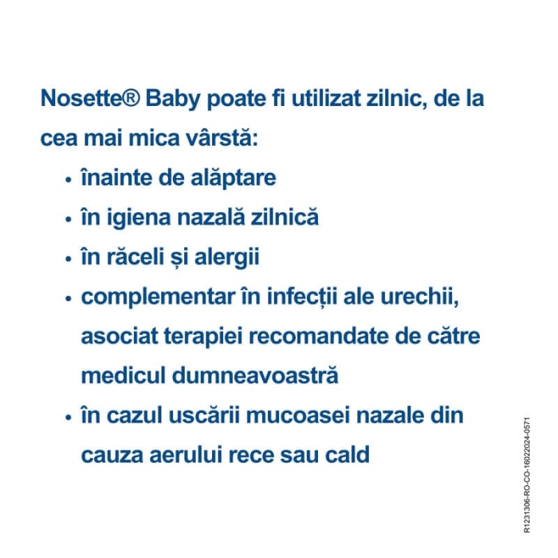 Spray nazal apa de mare izotonica Nosette Baby, 50 ml, Dr. Reddy's Spray nazal apa de mare izotonica Nosette Baby, 50 ml, Dr. Reddy's