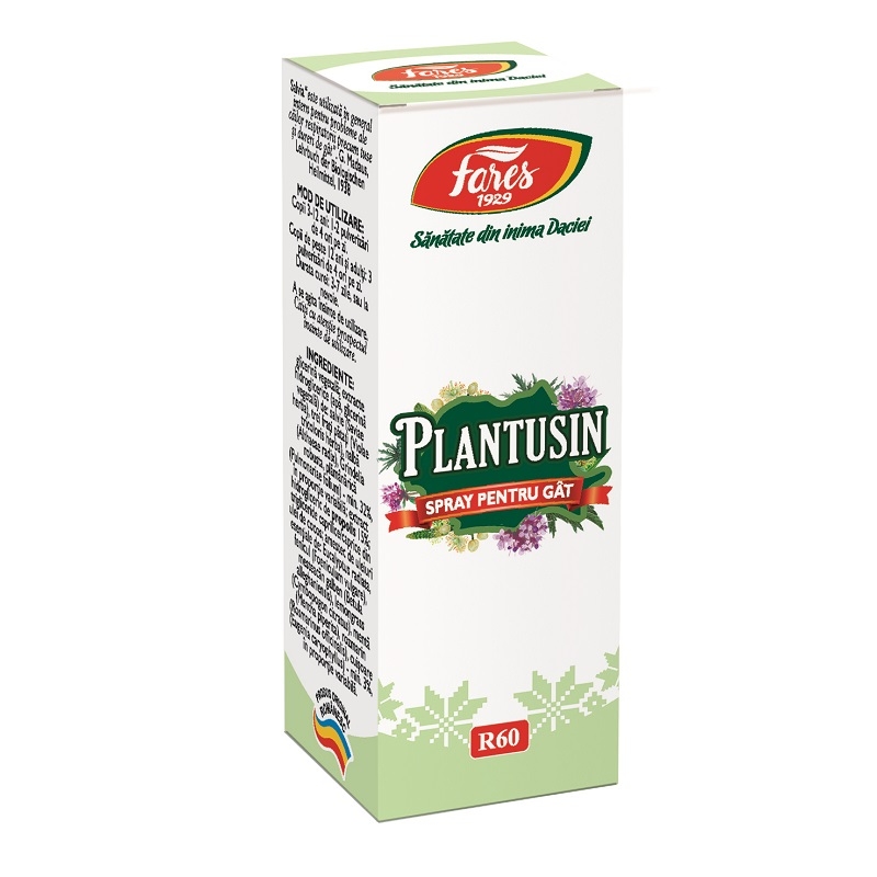 Plantusin spray pentru gat R60, Fares Plantusin spray pentru gat R60, Fares