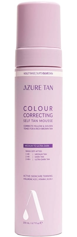 Spuma autobronzanta baza violet mediu spre inchis 200 ml, Azure Tan Spuma autobronzanta baza violet mediu spre inchis 200 ml, Azure Tan