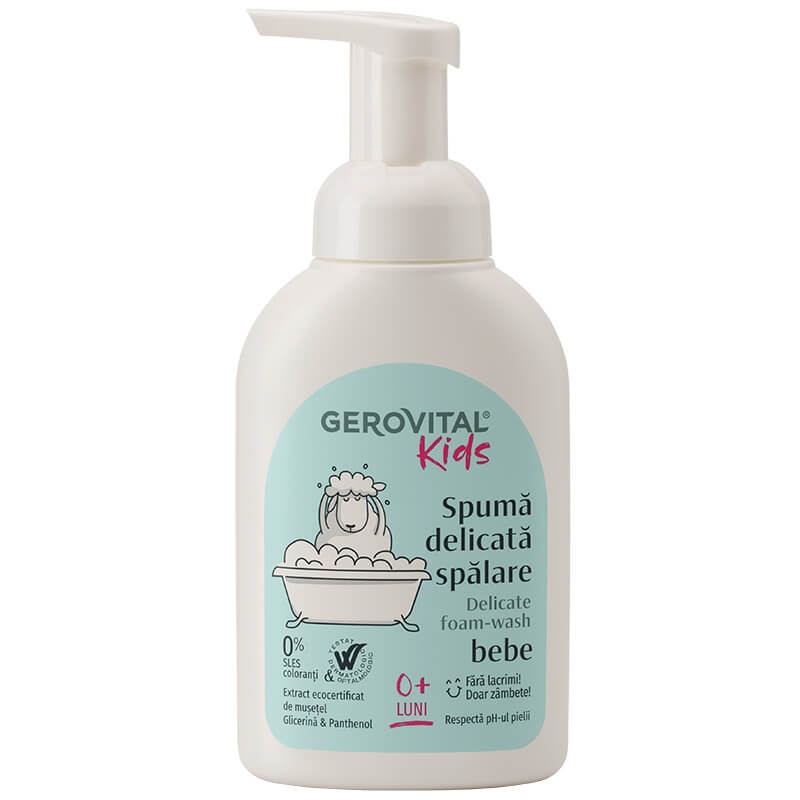 Spuma delicata spalare bebe Kids, 300 ml, Gerovital
