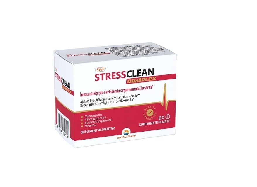 Stressclean Complex, 60 comprimate, Sun Wave Pharma Stressclean Complex, 60 comprimate, Sun Wave Pharma