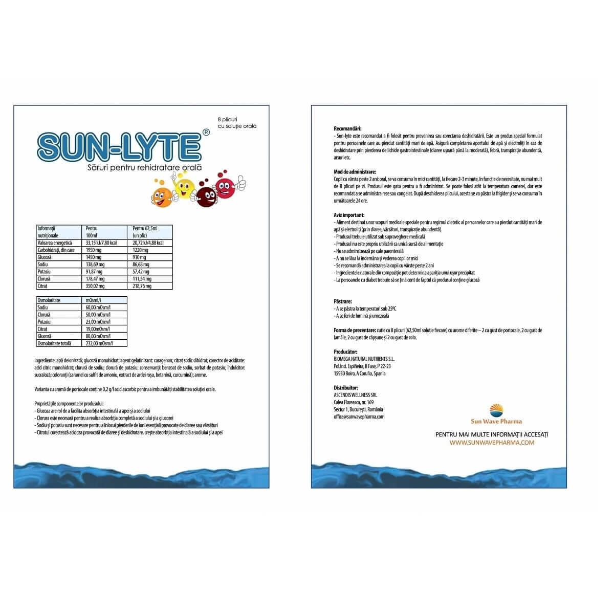 Sun-Lyte, 8 plicuri, Sun Wave Pharma Sun-Lyte, 8 plicuri, Sun Wave Pharma