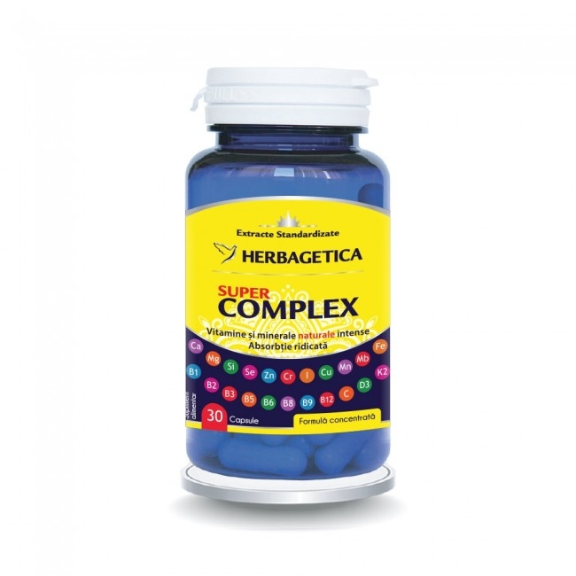 Super Complex, 30 capsule, Herbagetica Super Complex, 30 capsule, Herbagetica