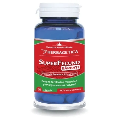 Superfecund barbati, 30 capsule, Herbagetica Superfecund barbati, 30 capsule, Herbagetica