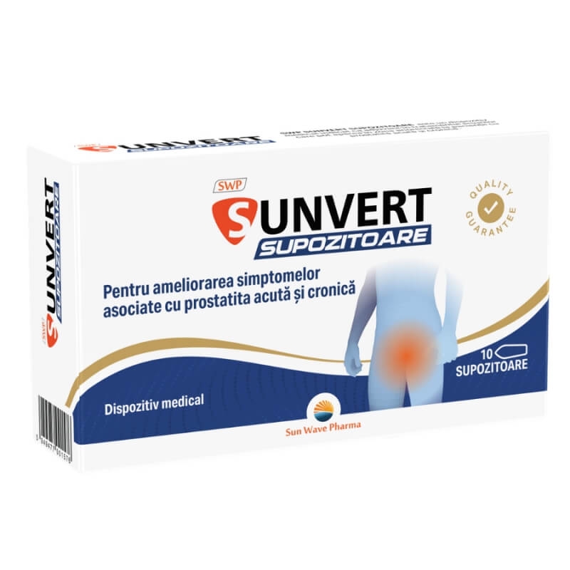 Sunvert, 10 supozitoare, Sun Wave Pharma