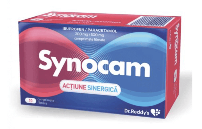 Synocam, 200 mg/500 mg, 10 comprimate filmate, Dr. Reddys Synocam, 200 mg/500 mg, 10 comprimate filmate, Dr. Reddys