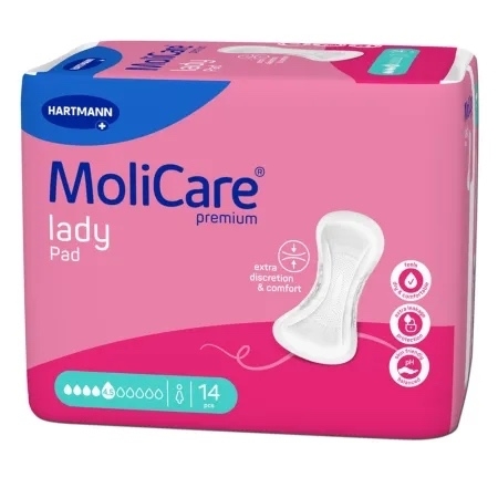 Tampoane absorbante incontinenta urinara femei MoliCare Premium Lady Pad 4.5 picaturi, 14 bucati, Hartmann Tampoane absorbante incontinenta urinara femei MoliCare Premium Lady Pad 4.5 picaturi, 14 bucati, Hartmann