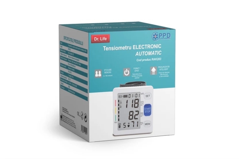 Tensiometru automat de incheietura RAK283, Dr. Life