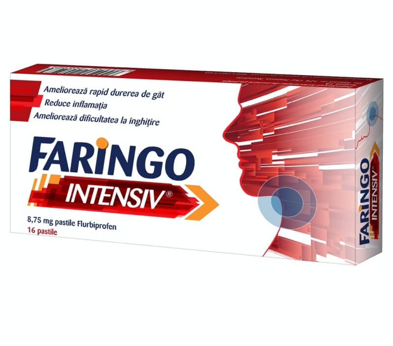 Faringo Intensiv, 8.75 mg, 16 pastile, Terapia Faringo Intensiv, 8.75 mg, 16 pastile, Terapia