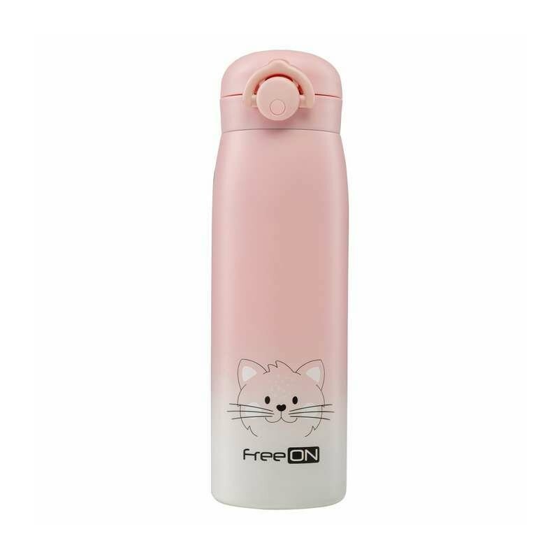 Termos lichide, FreeON, Din otel inoxidabil, Cu mentinere de temperatura de pana la 12 ore, 480 ml, Pink Termos lichide, FreeON, Din otel inoxidabil, Cu mentinere de temperatura de pana la 12 ore, 480 ml, Pink