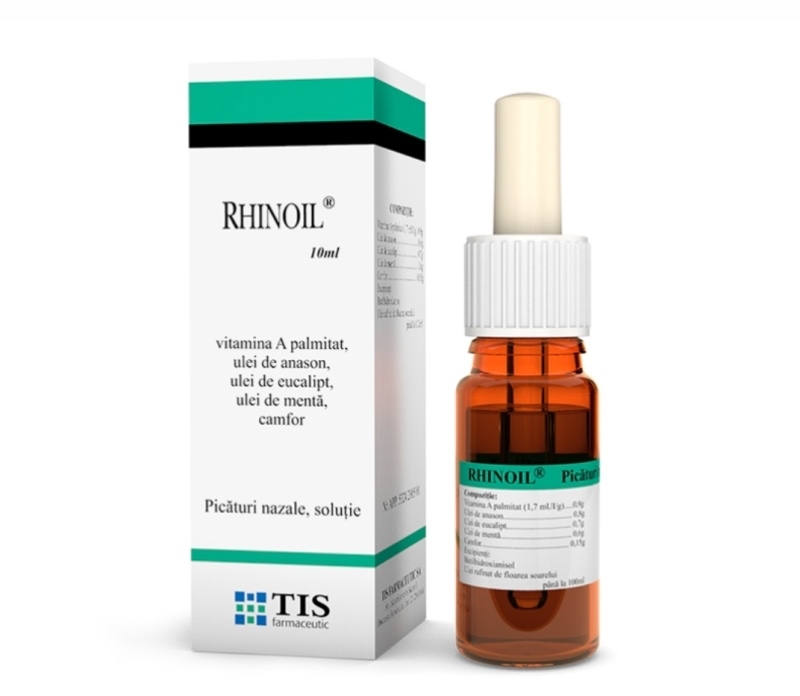 Rhinoil picaturi nazale, solutie, 10 ml, Tis Farmaceutic Rhinoil picaturi nazale, solutie, 10 ml, Tis Farmaceutic