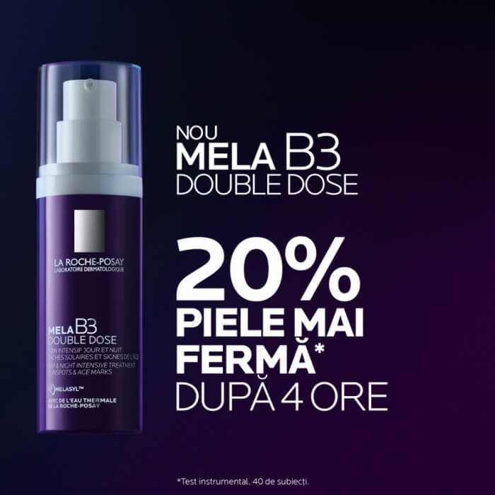 Ser concentrat intensiv anti-pete pigmentare Mela B3 Double Dose, 40 ml, La Roche-Posay Ser concentrat intensiv anti-pete pigmentare Mela B3 Double Dose, 40 ml, La Roche-Posay