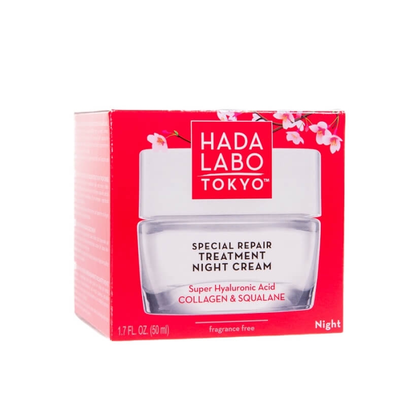 Tratament special reparator de noapte cu super acid hialuronic, 50 ml, Hada Labo Tokyo