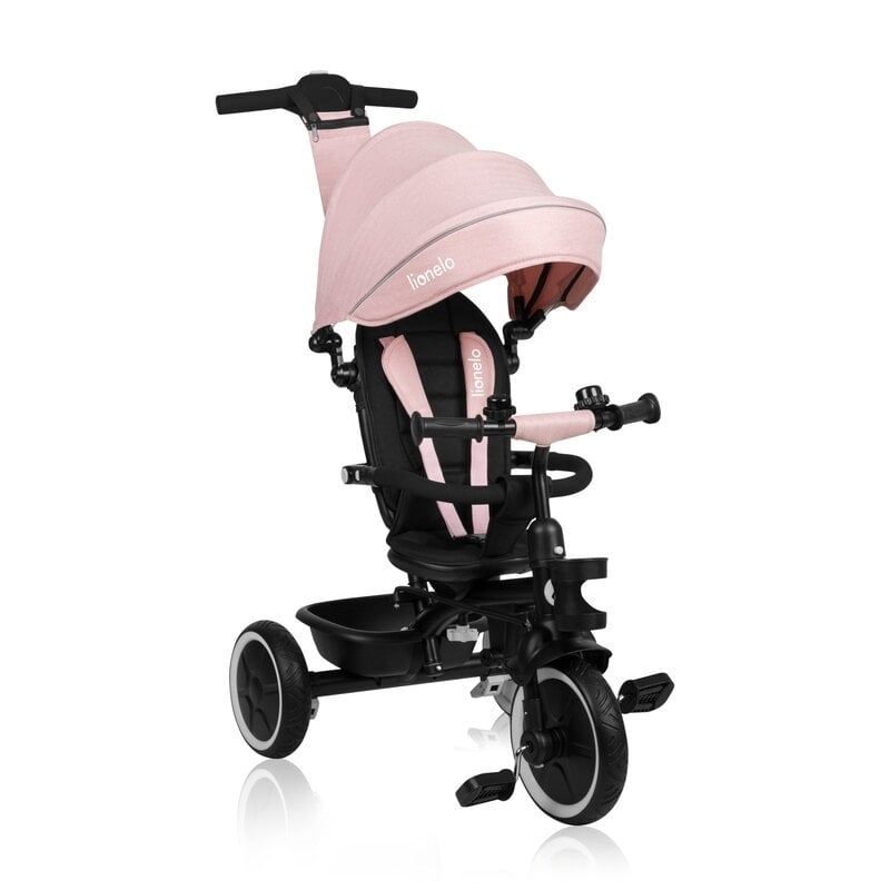 Tricicleta copii 2 in 1, Multifunctionala, Rotire 360 grade, Roz, Lionelo Berry