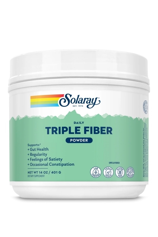 Triple Fiber pulbere Solaray, 401 g, Secom Triple Fiber pulbere Solaray, 401 g, Secom