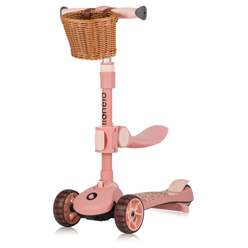 Trotineta, Lionelo, Franky, Multifunctionala, Pliabila, Pana la 50 kg, Bicicleta cu 3 roti si trotineta de echilibru, Ghidon reglabil, Sezut detasabil, Roti cu LED, Conform cu EN71, EN62115, 12 luni+, Roz Trotineta, Lionelo, Franky, Multifunctionala, Pliabila, Pana la 50 kg, Bicicleta cu 3 roti si trotineta de echilibru, Ghidon reglabil, Sezut detasabil, Roti cu LED, Conform cu EN71, EN62115, 12 luni+, Roz