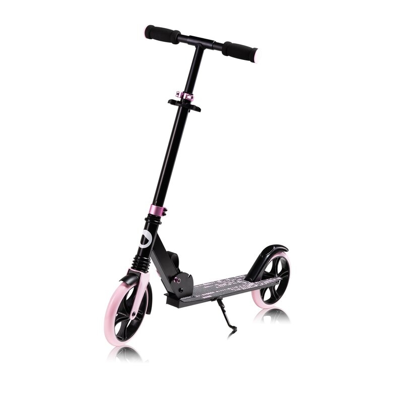Trotineta, Lionelo, Luca, Pentru copii sau adulti, Ultrapliabila, Pana la 100 Kg, Conform cu standardul european de securitate EN14619, Roz