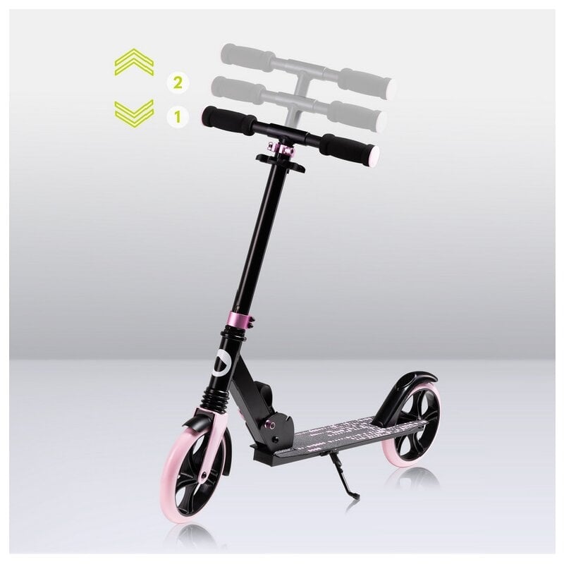 Trotineta, Lionelo, Luca, Pentru copii sau adulti, Ultrapliabila, Pana la 100 Kg, Conform cu standardul european de securitate EN14619, Roz