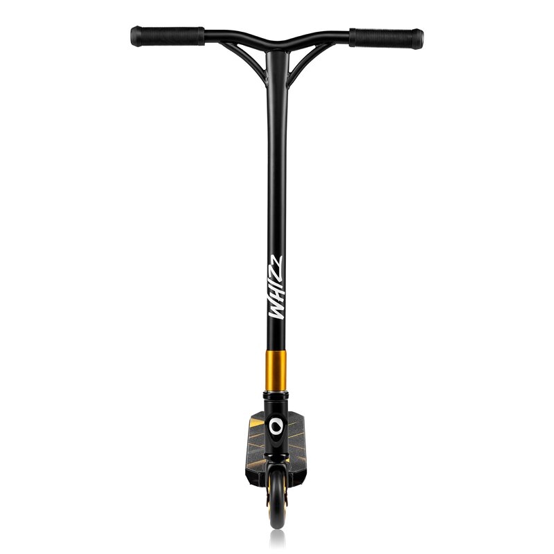 Trotineta, Lionelo, Whizz, Pentru Acrobatii, Rulmenti ABEC-9, Sistemul de compresie IHC 9, 20 - 100 kg, Conform cu standardul european de securitate EN14619, Galben/Negru Trotineta, Lionelo, Whizz, Pentru Acrobatii, Rulmenti ABEC-9, Sistemul de compresie IHC 9, 20 - 100 kg, Conform cu standardul european de securitate EN14619, Galben/Negru