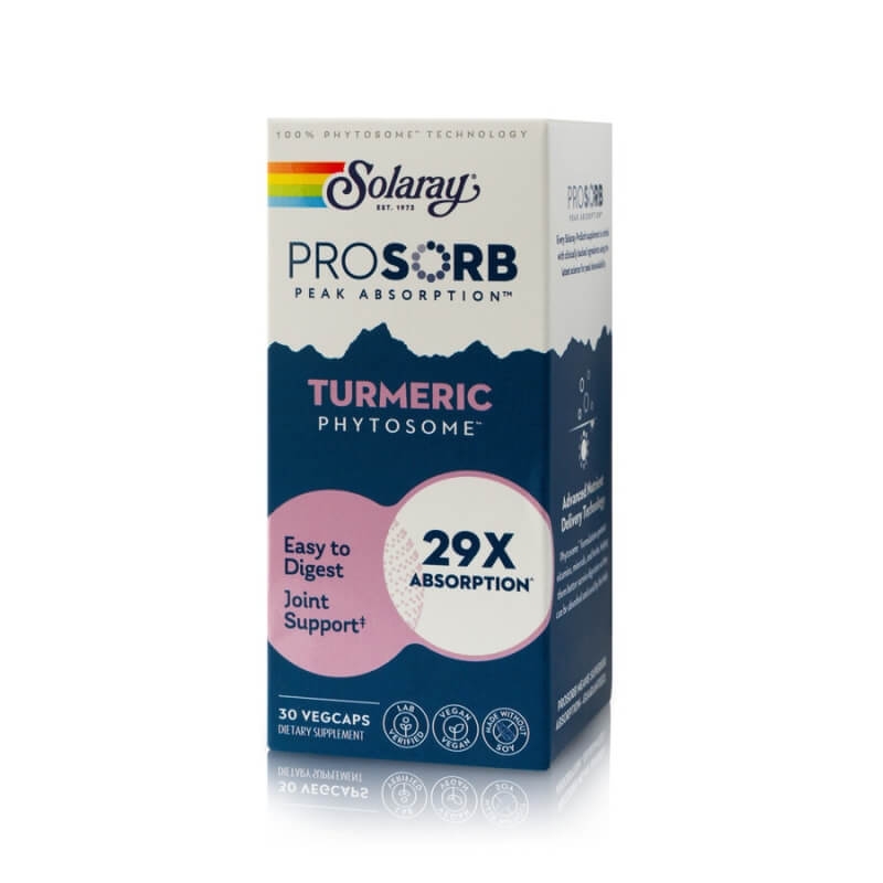 Turmeric Phytosome Prosorb 500 mg Solaray, 30 capsule vegetale, Secom