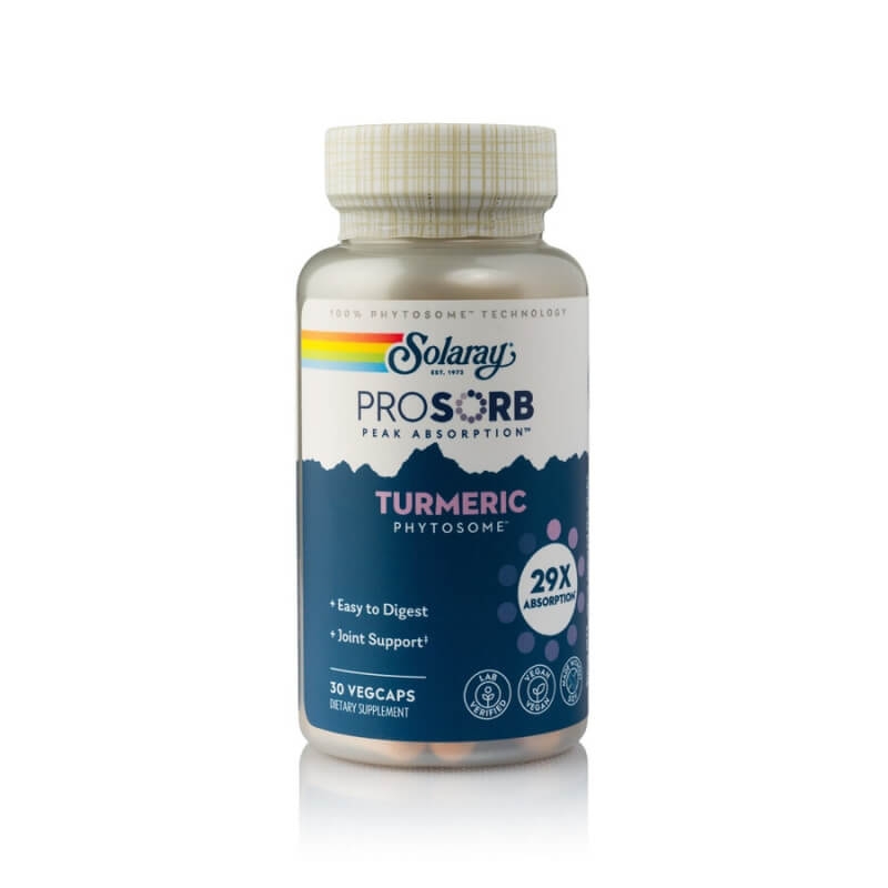 Turmeric Phytosome Prosorb 500 mg Solaray, 30 capsule vegetale, Secom