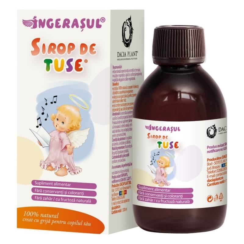 Sirop de tuse Ingerasul, 200 ml, Dacia Plant Sirop de tuse Ingerasul, 200 ml, Dacia Plant