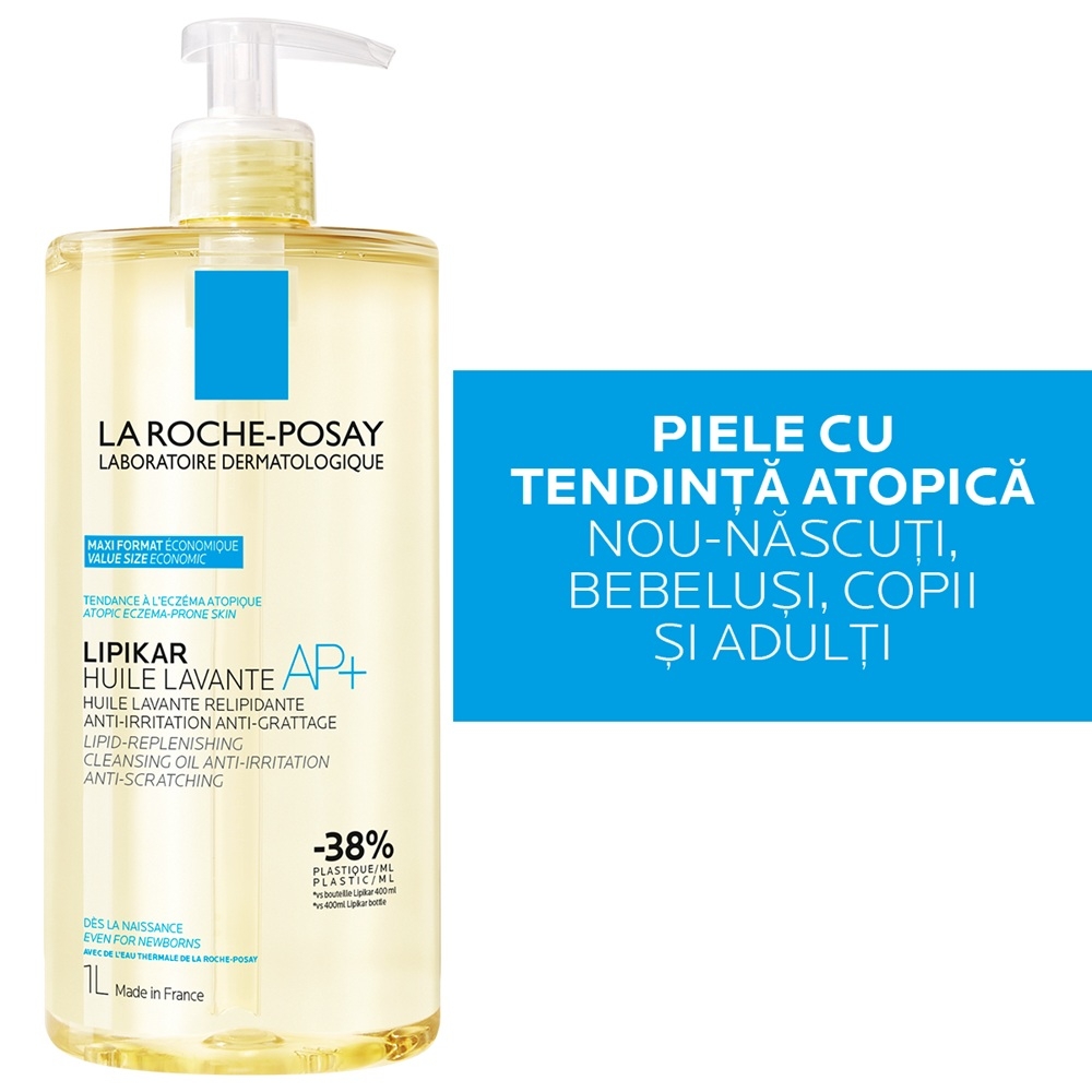Ulei lavant Lipikar AP+, 1000 ml, La Roche-Posay