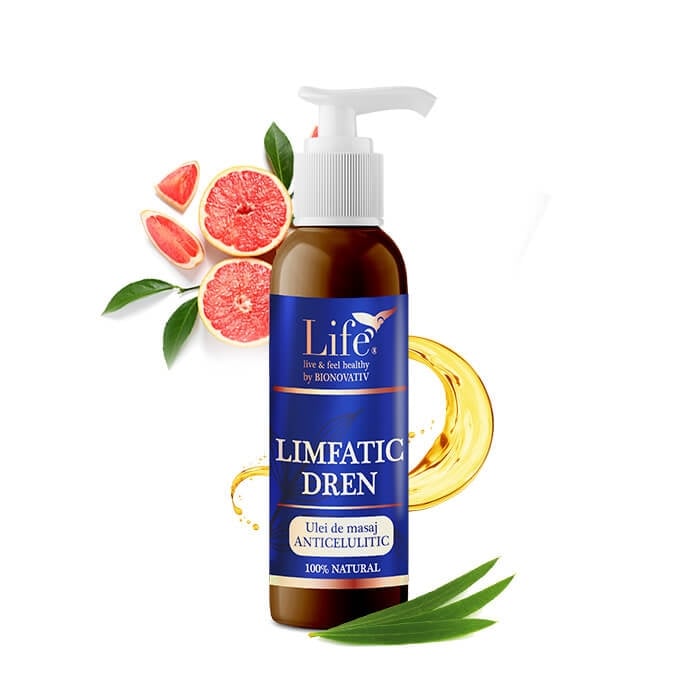 Ulei de masaj anticelulitic Limfatic-dren, 200 ml, Bionovativ