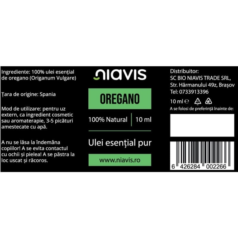 Ulei esential oregano, 10 ml, Niavis Ulei esential oregano, 10 ml, Niavis