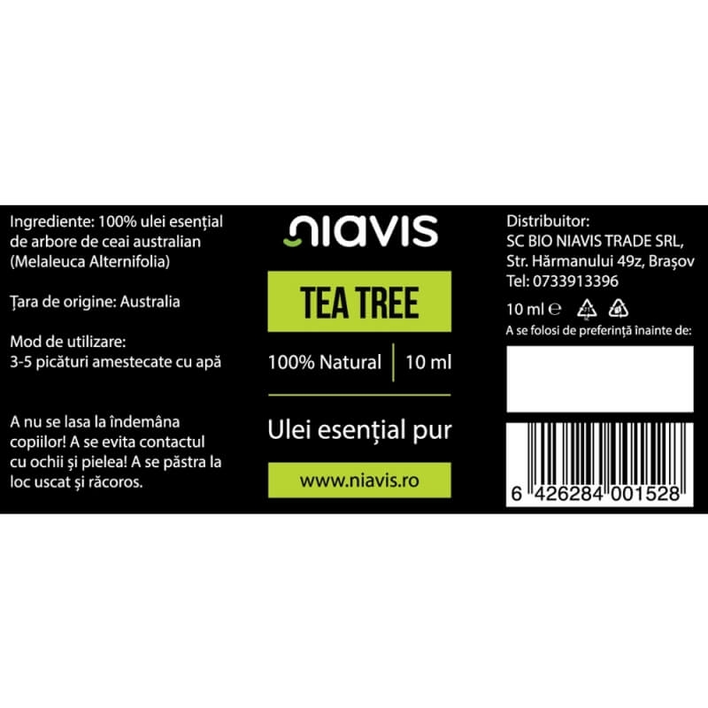 Ulei esential tea tree, 10 ml, Niavis Ulei esential tea tree, 10 ml, Niavis