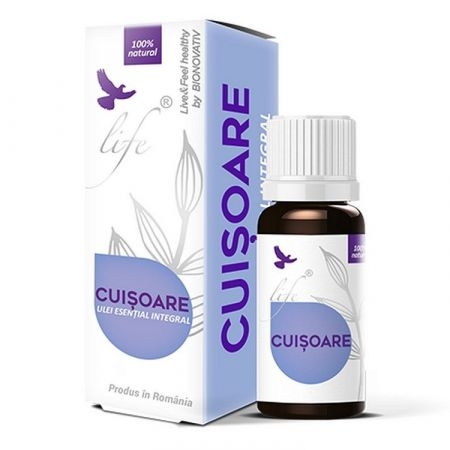Ulei esential integral de cuisoare Life, 10 ml, Bionovativ Ulei esential integral de cuisoare Life, 10 ml, Bionovativ
