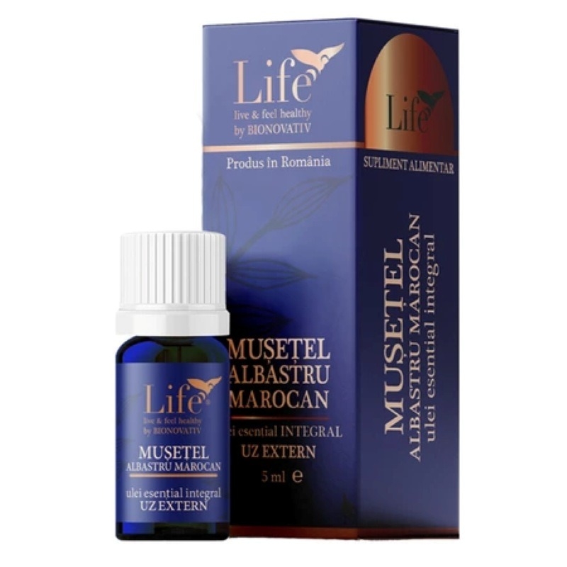 Ulei esential integral de musetel albastru marocan Life, 5 ml, Bionovativ