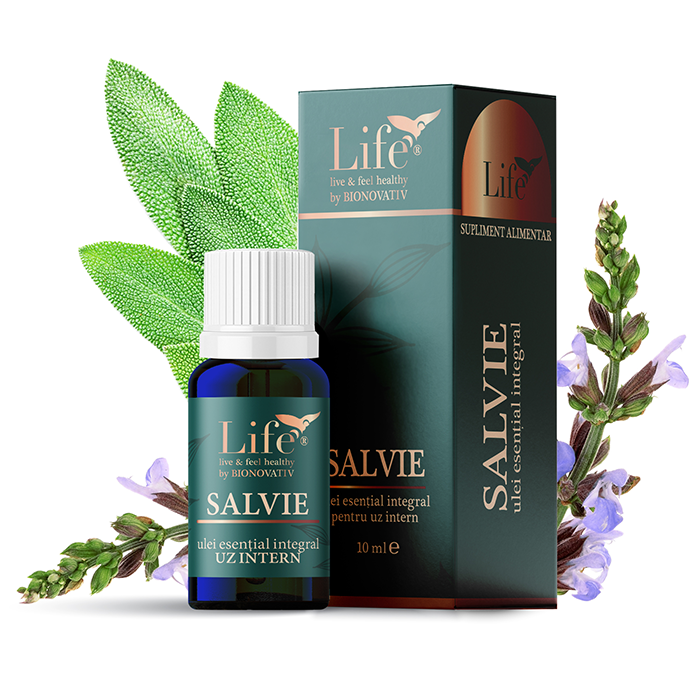 Ulei esential integral de salvie Life, 10 ml, Bionovativ