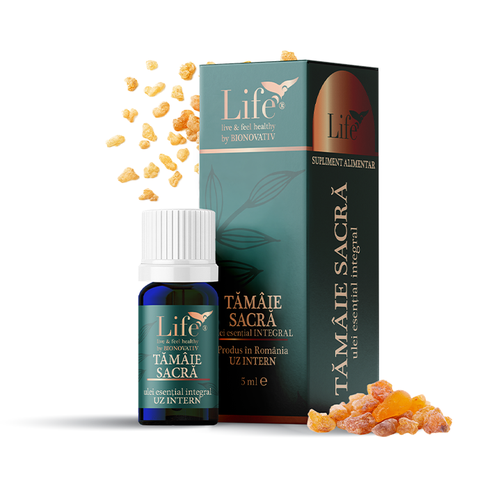 Ulei esential integral de tamaie sacra Life, 5 ml, Bionovativ Ulei esential integral de tamaie sacra Life, 5 ml, Bionovativ