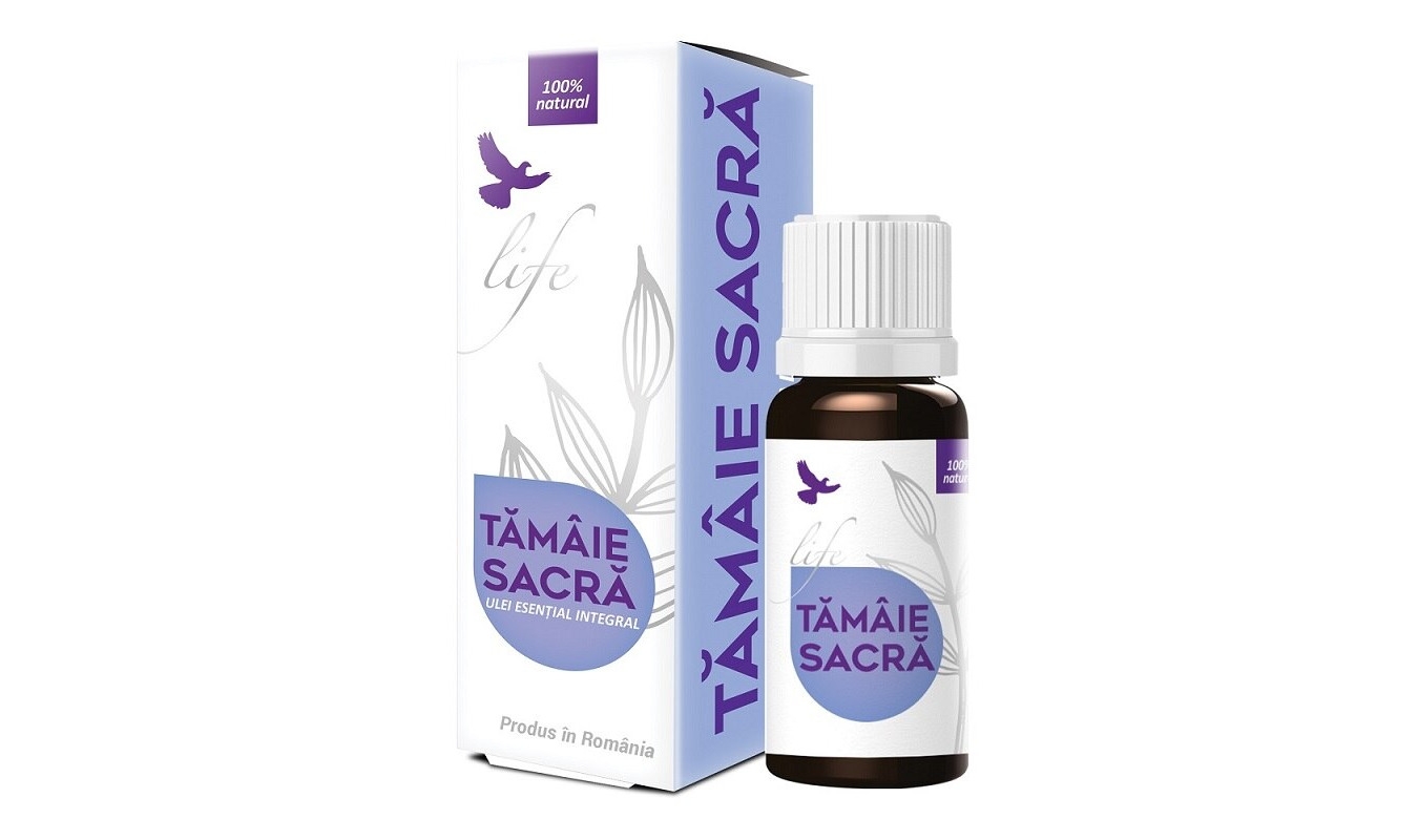 Ulei esential integral de tamaie sacra Life, 5 ml, Bionovativ Ulei esential integral de tamaie sacra Life, 5 ml, Bionovativ