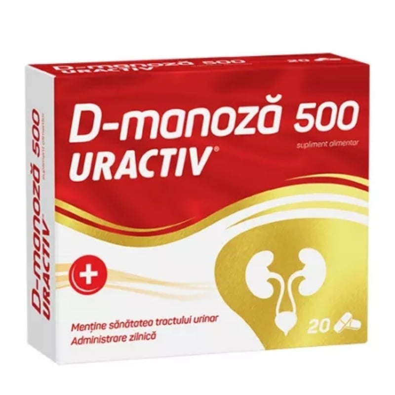 Uractiv D-manoza 500 mg, 20 capsule, Terapia Uractiv D-manoza 500 mg, 20 capsule, Terapia