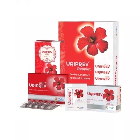 Uriprev Complex, 10 capsule + 12 plicuri + 80 g, Hyllan Uriprev Complex, 10 capsule + 12 plicuri + 80 g, Hyllan