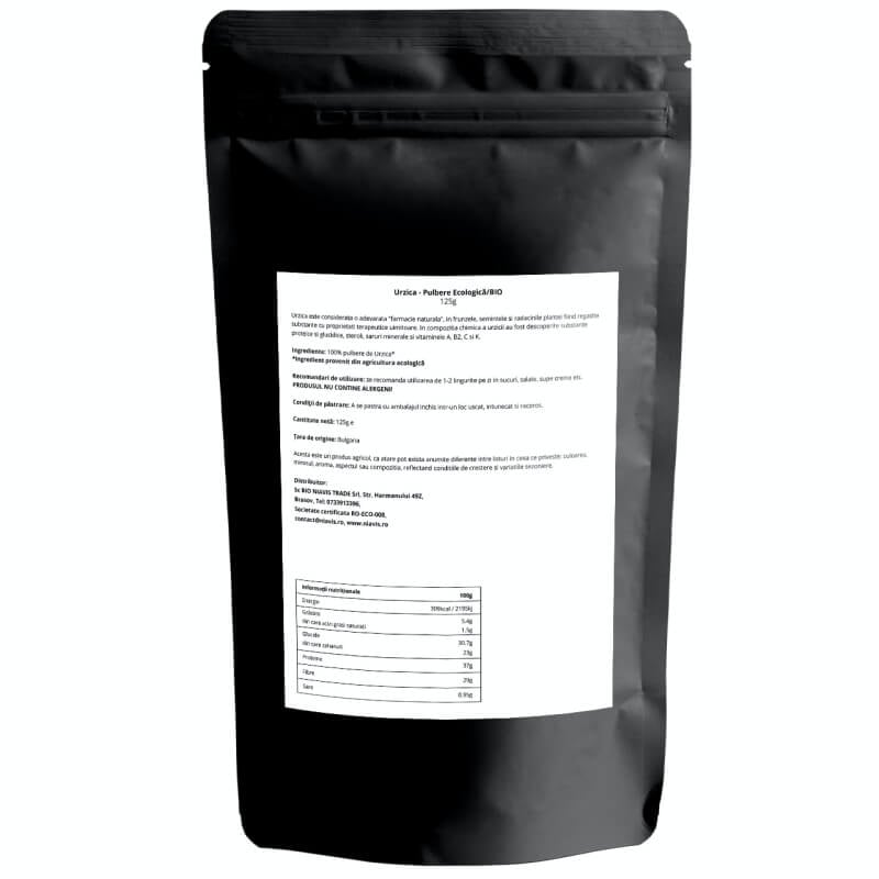 Urzica pulbere ecologica, 125 g, Niavis Urzica pulbere ecologica, 125 g, Niavis
