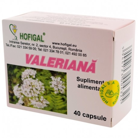 Valeriana, 40 capsule, Hofigal Valeriana, 40 capsule, Hofigal