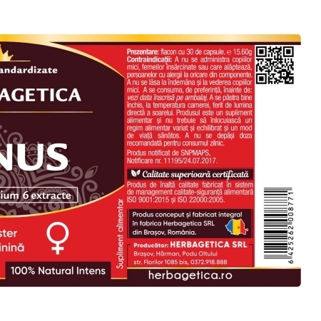 Venus, 30 capsule, Herbagetica