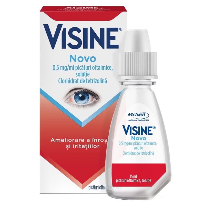 Picaturi oftalmice Visine Novo, 15 ml, Mcneil Picaturi oftalmice Visine Novo, 15 ml, Mcneil
