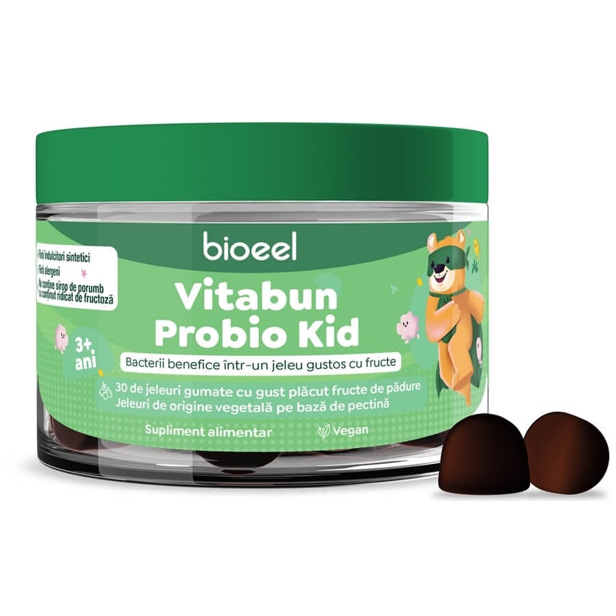 Jeleuri gumate Vitabun Probio Kid, 30 jeleuri, Bioeel Jeleuri gumate Vitabun Probio Kid, 30 jeleuri, Bioeel