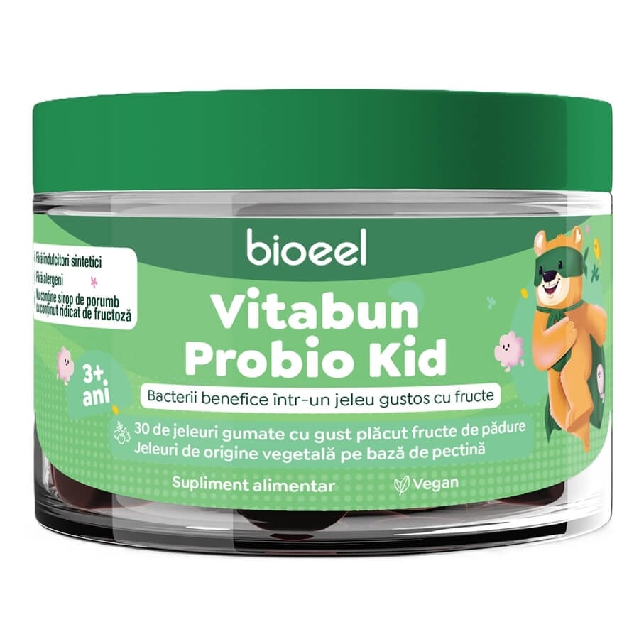 Jeleuri gumate Vitabun Probio Kid, 30 jeleuri, Bioeel Jeleuri gumate Vitabun Probio Kid, 30 jeleuri, Bioeel