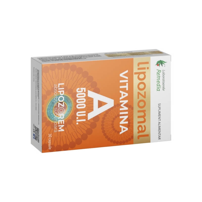 Vitamina A lipozomal 5000 UI, 30 capsule, Remedia
