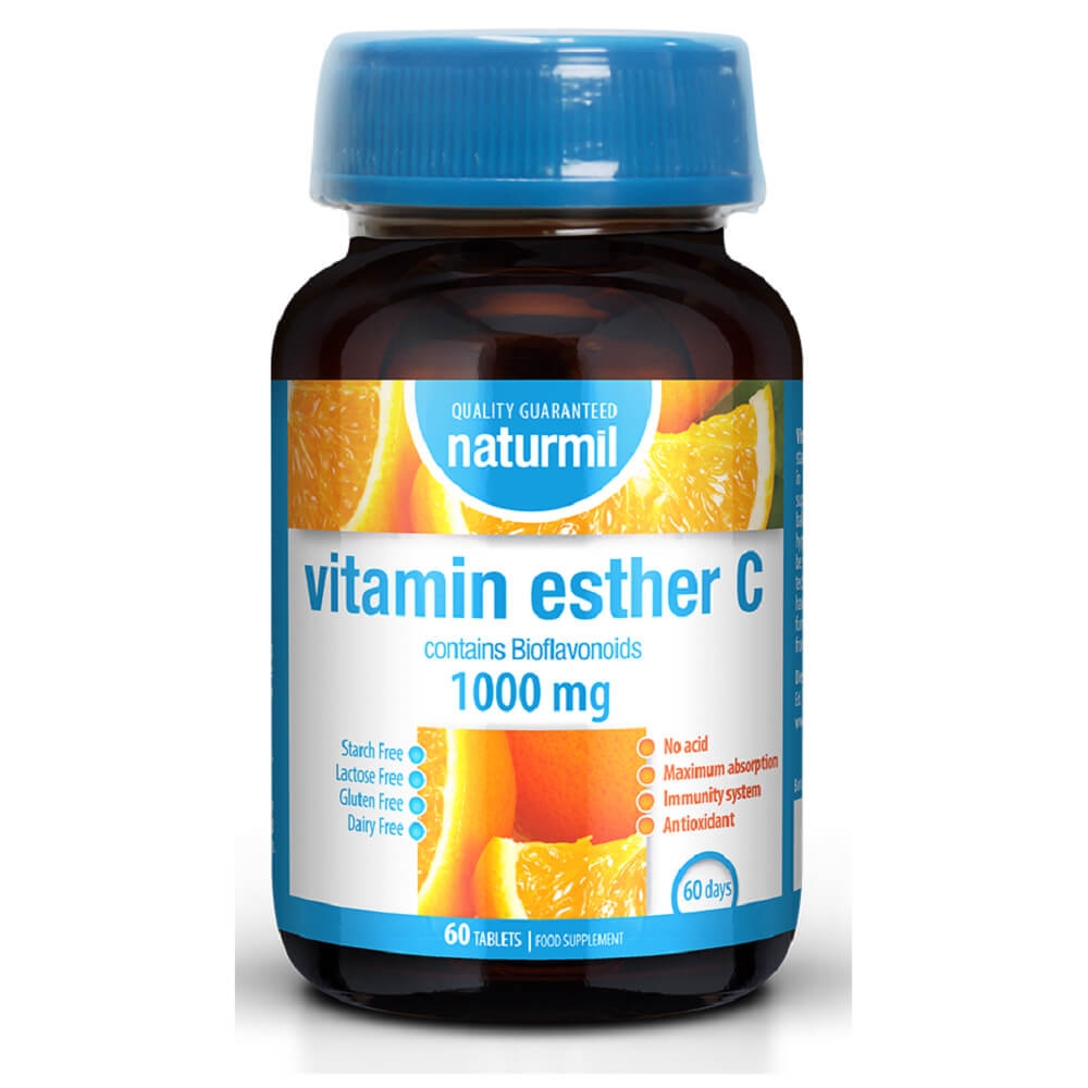 Vitamina C Ester Naturmil, 1000 mg, 60 tablete, Dietmed Vitamina C Ester Naturmil, 1000 mg, 60 tablete, Dietmed