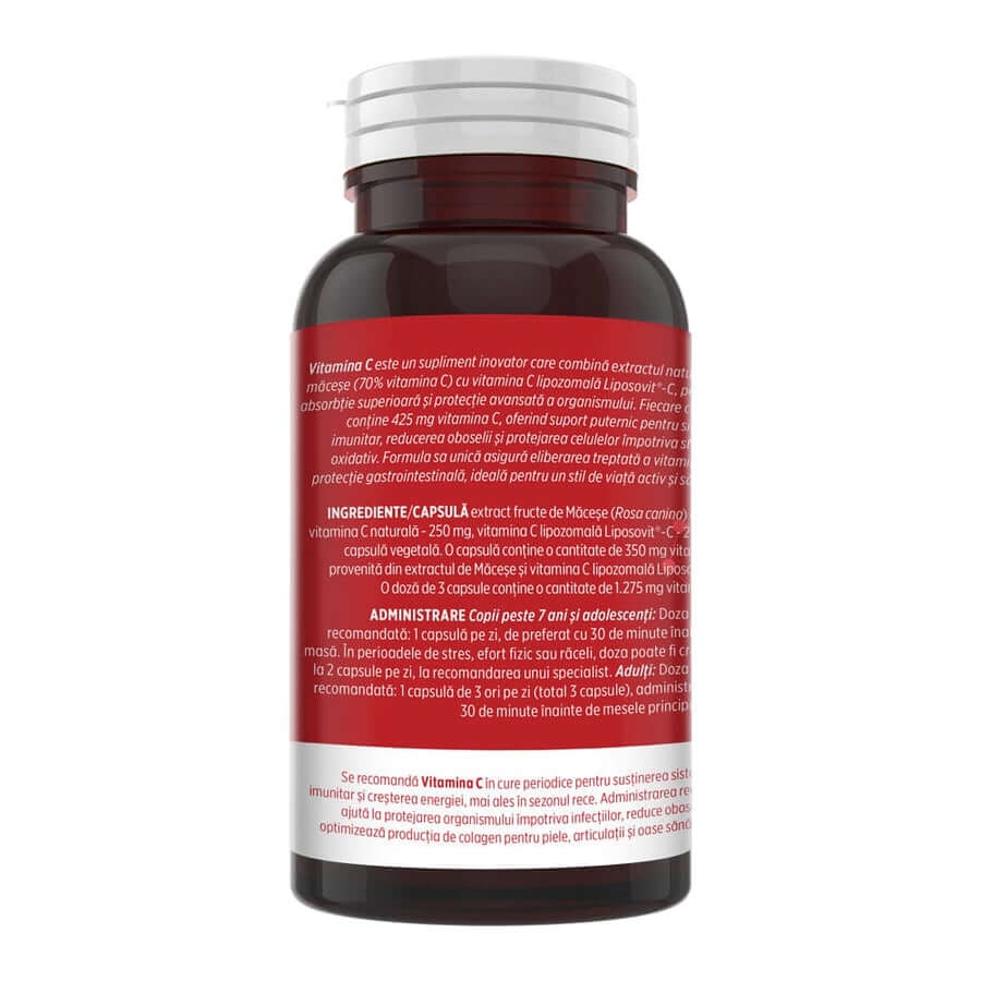 Vitamina C lipozomala cu extract de macese, 90 capsule, Faunus Plant