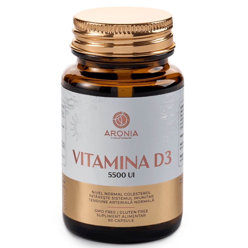 Vitamina D3 5500 UI, 60 capsule, Aronia Charlottenburg Vitamina D3 5500 UI, 60 capsule, Aronia Charlottenburg